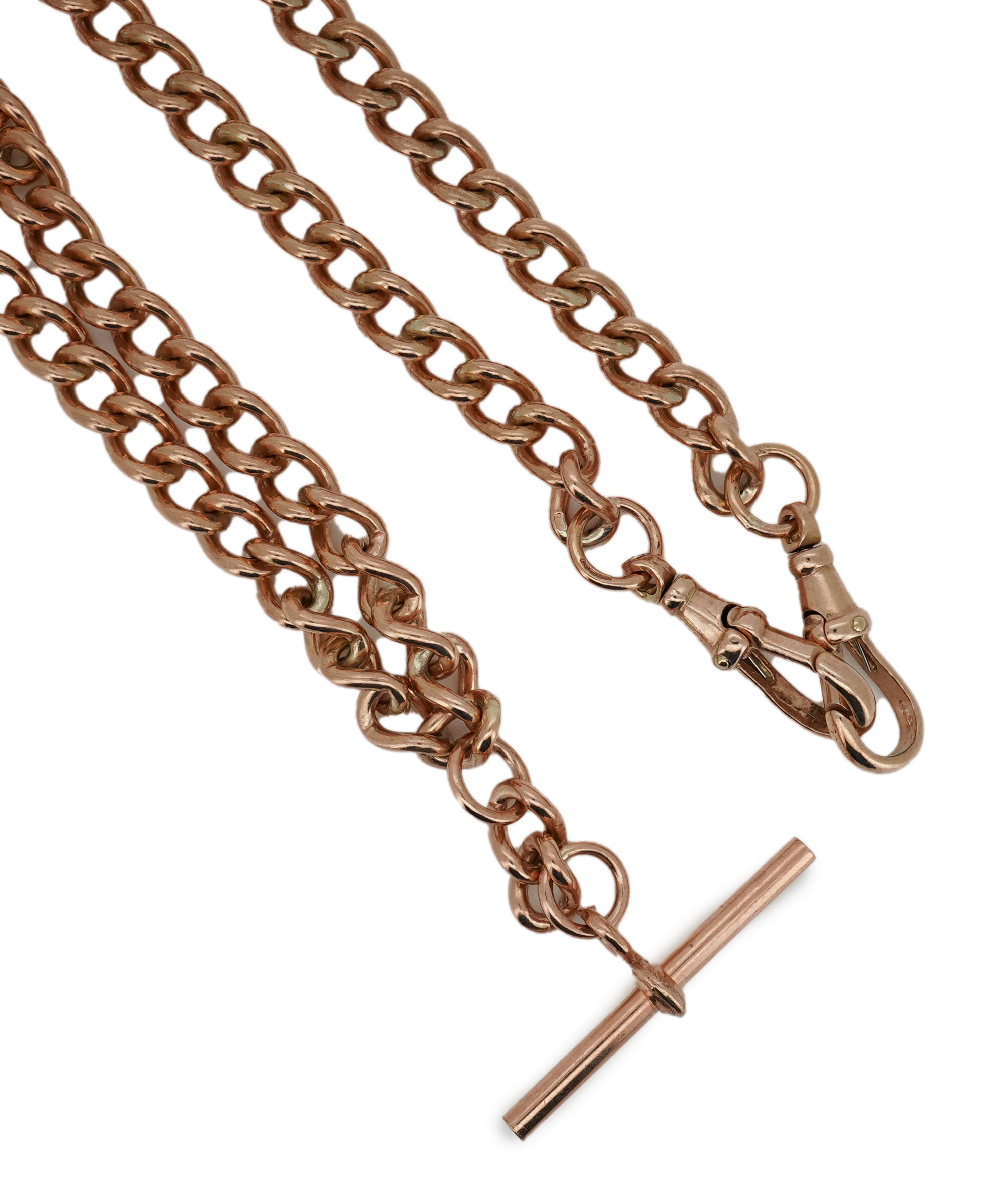 A 9ct gold Albert chain